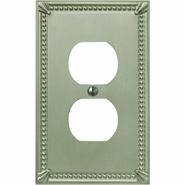 Jackson Imperial Bead Brushed Nickel Outlet Wall Plate 3008BN